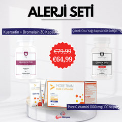 Allergieset van 3 Natuurlijke bescherming en ondersteuning 🌿💊 Vitamine C + Zwarte komijn-capsule + Quercetine