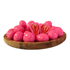 Pembe çikolatalı çilek draje (200g)