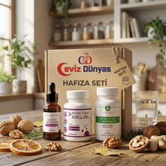 Doğal Odaklanma ve Hafıza Destek Seti (%2 İyot, Krill Yağı, Magnezyum L-Treonat)
