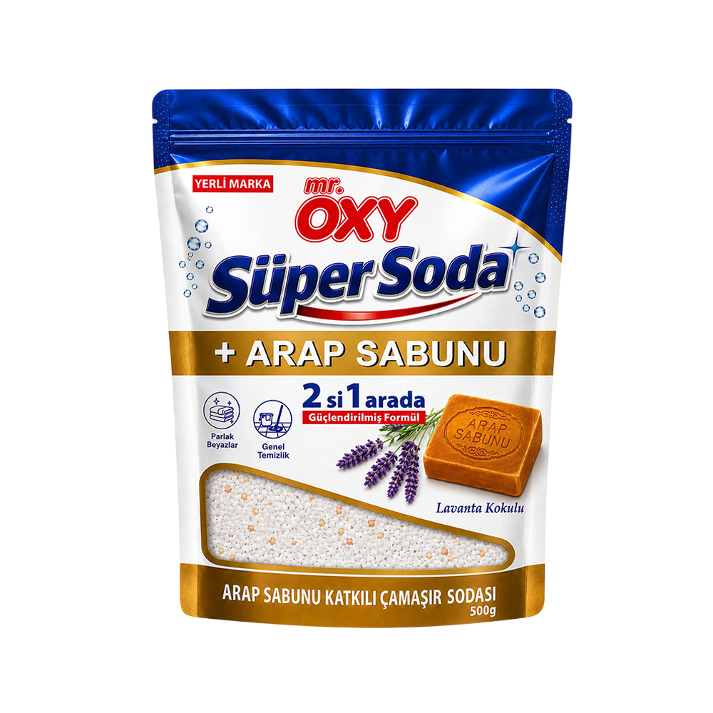 MR.OXY SUPER SODA MATIK+ARAP SABUNU 500 GR LAVANTA