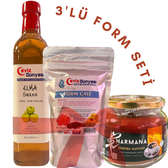 3'lü Form Seti | Elma Sirkesi + Form Çayı + Hindiba Kahve