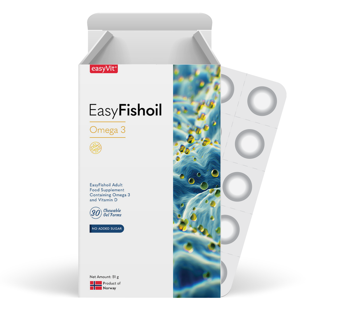 EasyVit EasyFishoil Adult Omega-3 ve Vitamin D3 Çiğneme Tableti (Yetişkinler için)