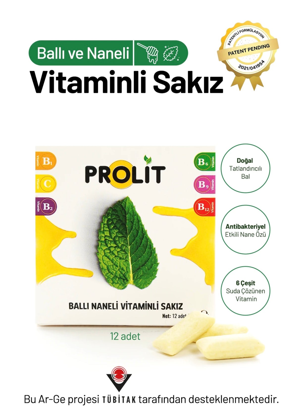 Ballı Naneli Vitaminli Sakız