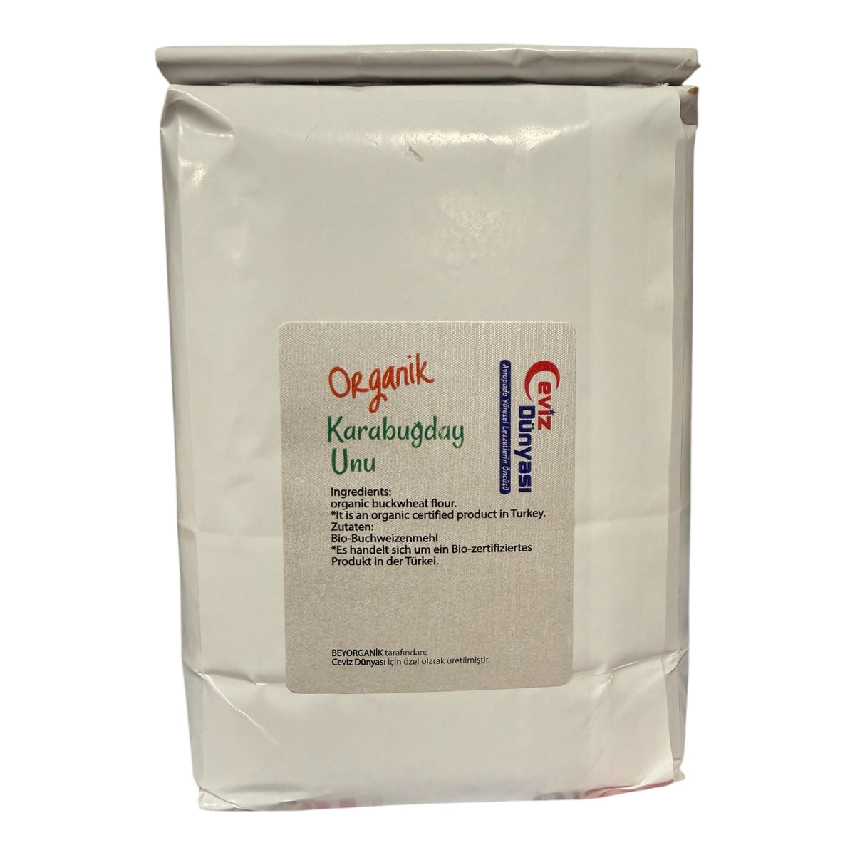 Organik Çiğ Karabuğday Unu  1 kg (Pestisit ve Aflatoksin Analizli)