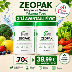 Zeomol ZEOPAK Meyve ve Sebze Yıkama Tozu 400 g – Doğal Mineral İçerikli