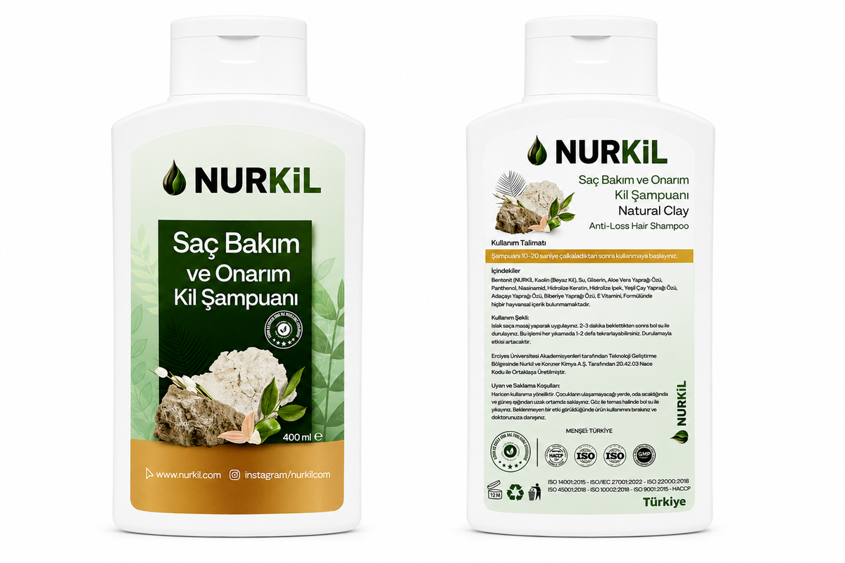 Saç Bakım ve Onarım Kil şampuanı 400 ml