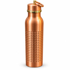 Kırmızı Dövme Bakır Matara (1 Litre)