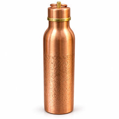 Kırmızı Dövme Bakır Matara (1 Litre)
