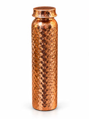 Kırmızı Dövme Bakır Matara (1 Litre)