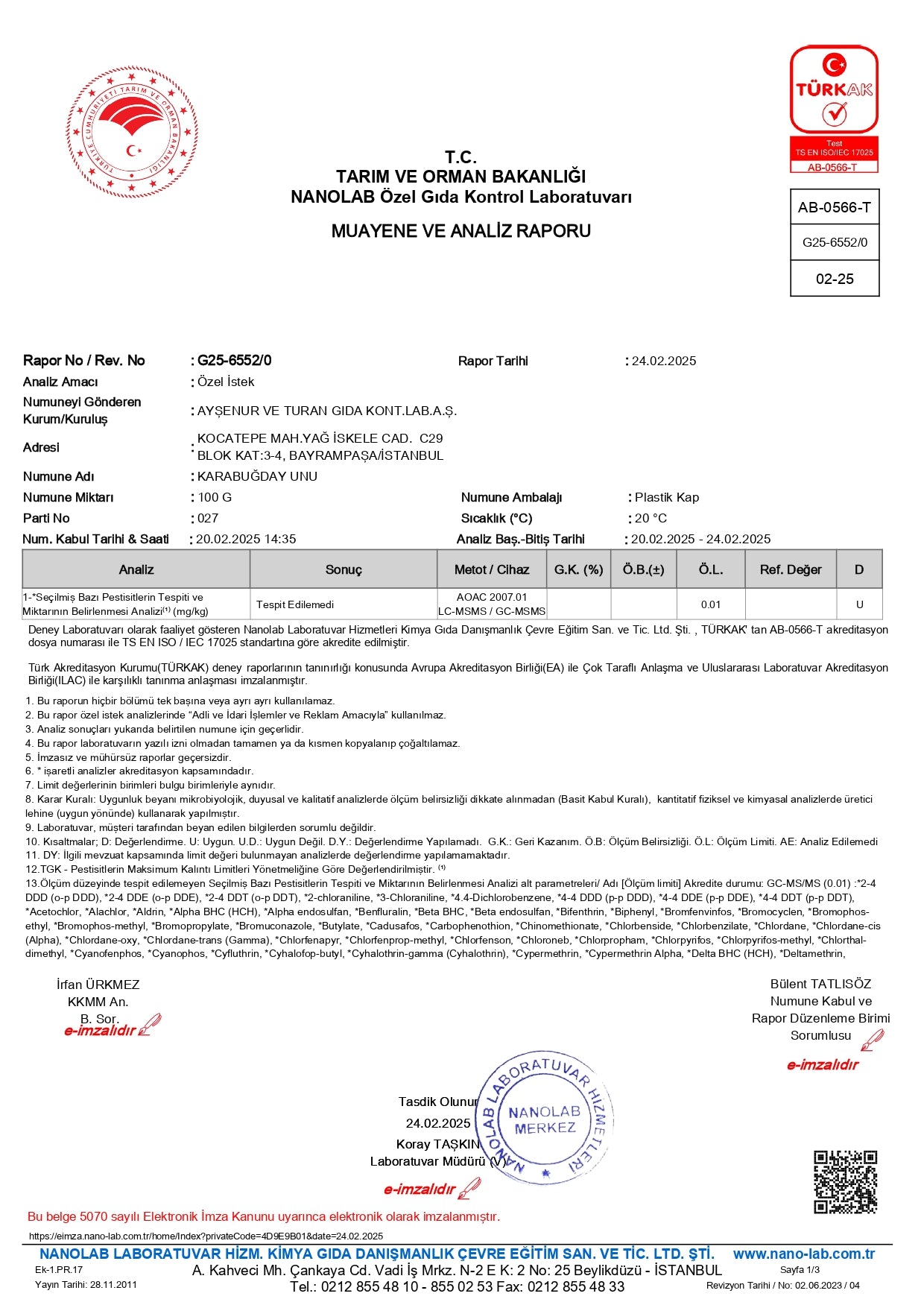Organik Çiğ Karabuğday Unu 870gr (Pestisit ve Aflatoksin Analizli)