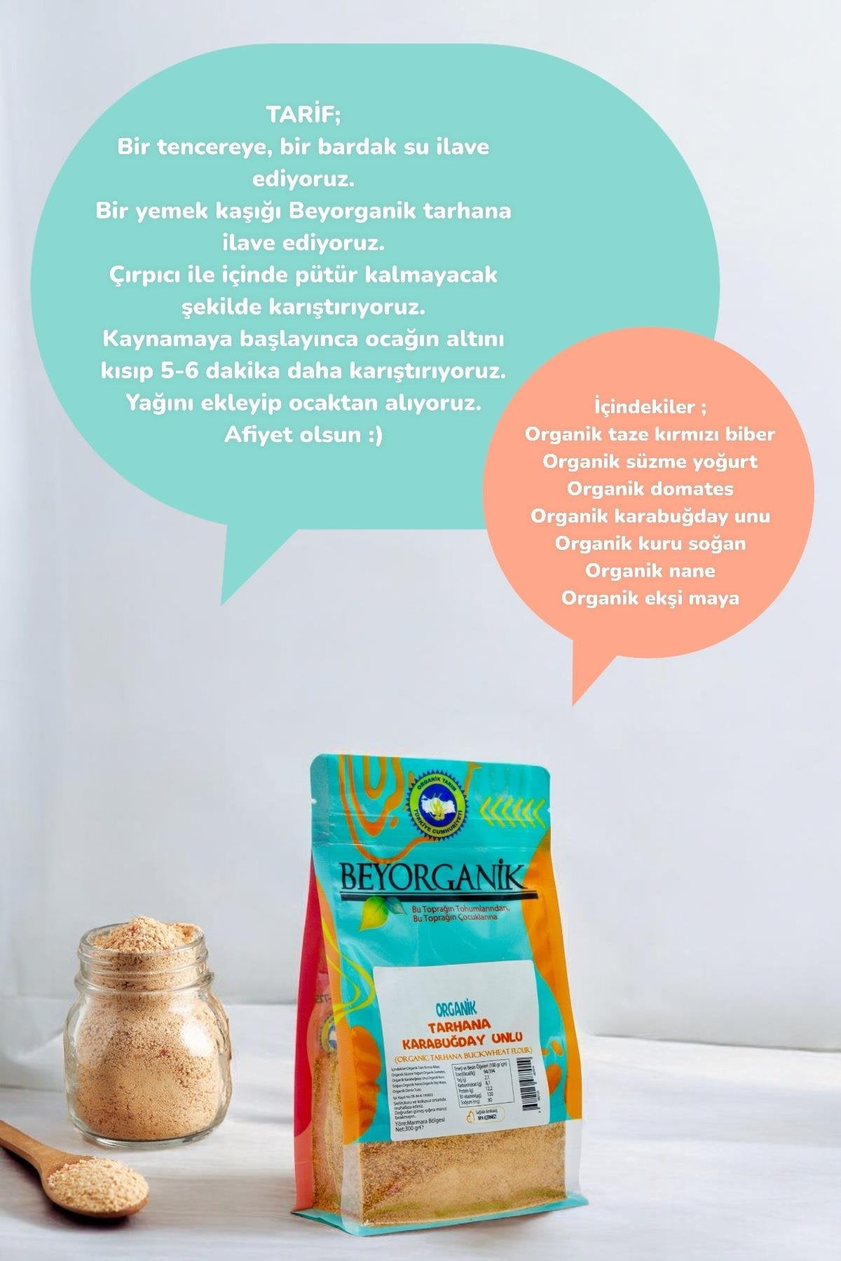 Organik Tarhana Karabuğday Unlu 300gr