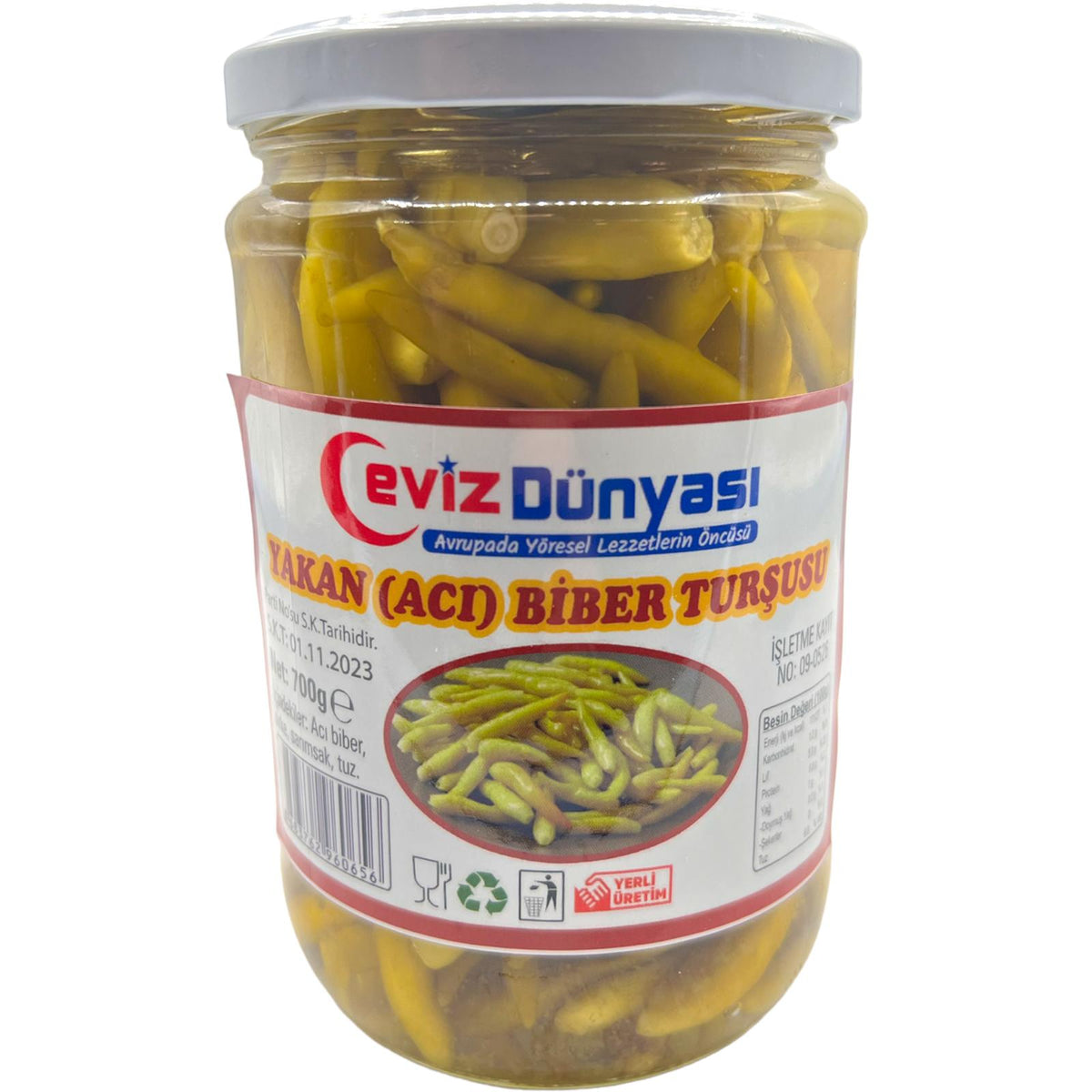 Yakan acı biber tursusu 600 g